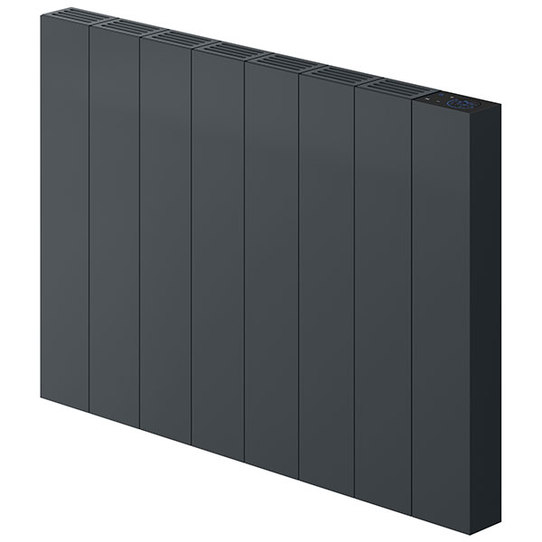 Additional image of Reina Nika Horizontal Flat Electric Designer Radiator - Aluminium - 500mm High