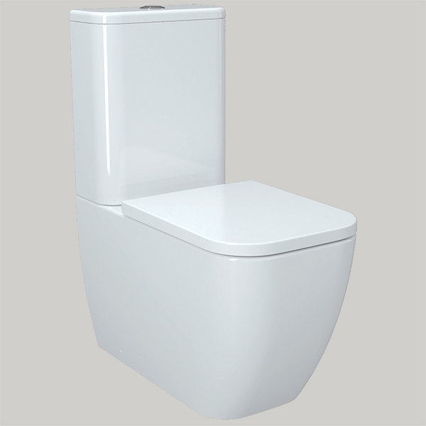 Alternate image of IMEX Essence Rimless Close Coupled White WC Bowl with Cistern and Seat - 355 x 660mm