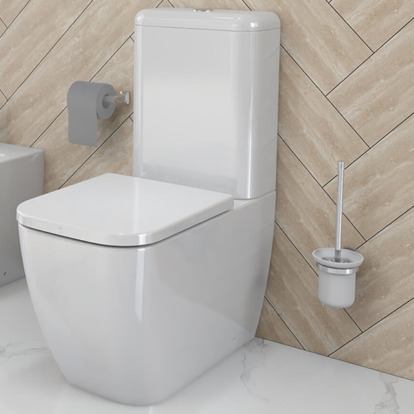 Alternate image of IMEX Essence Rimless Close Coupled White WC Bowl with Cistern and Seat - 355 x 660mm