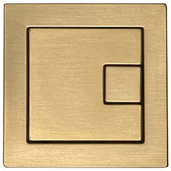 Additional image of Tavistock Square Dual Flush Button with Wall Plate - 72 x 72mm