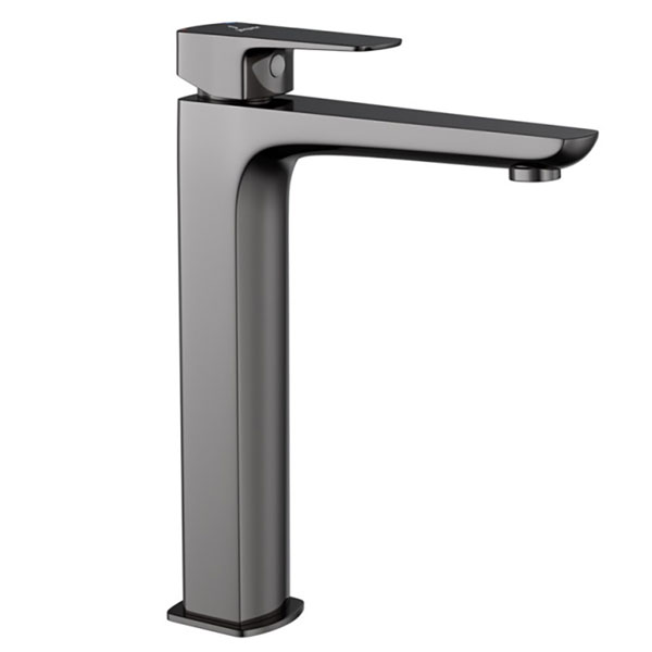 Additional image of Jaquar Kubix Deck Mounted Square High Neck Mono Basin Mixer Tap - Lever Handle