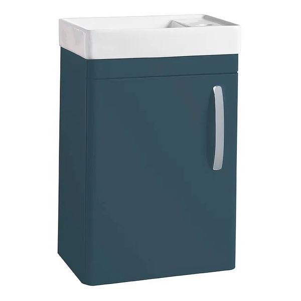 Tavistock Compass Wall Hung Cloakroom Vanity Unit with Basin and Handle - 455 x 630mm - 1 Door