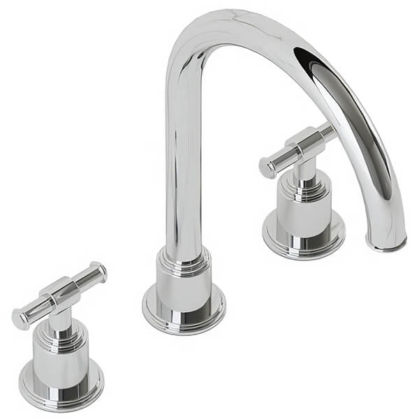 Jaquar Artize VIC Contemporary 3 Hole Basin Mixer Tap with Curved Spout - Stick Handles