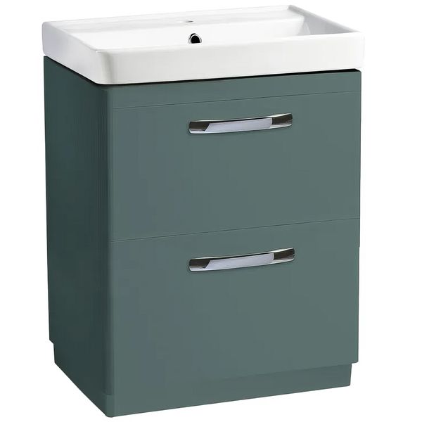 Alternate image of Tavistock Compass Floorstanding Vanity Unit with Basin and Handles 604 x 840 - Two Drawer