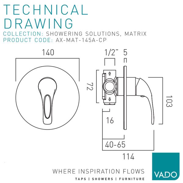 Technical drawing QS-V112862 / AX-MAT-145A-CP
