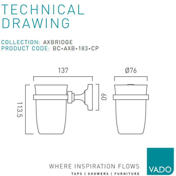 Technical drawing QS-V113549 / BC-AXB-183-CP
