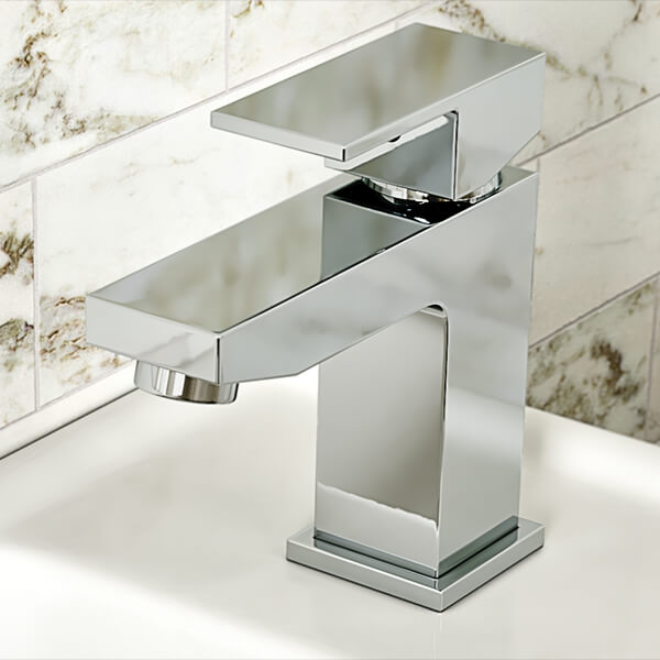 Joseph Miles Cole Chrome Finish Cloakroom Basin Mixer Tap with Click-Clack Waste - Deck Mounted