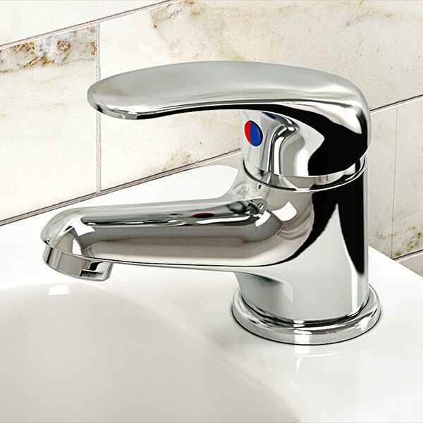 Joseph Miles Evelyn Monobloc Chrome Finish Cloakroom Basin Mixer Tap - Lever Handle - Deck Mounted