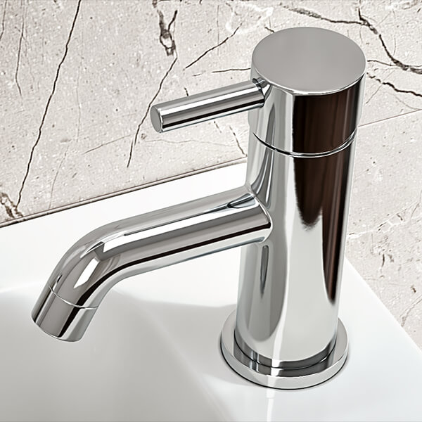 Joseph Miles Millie Chrome Finish Cloakroom Basin Mixer Tap with Click-Clack Waste - Deck Mounted