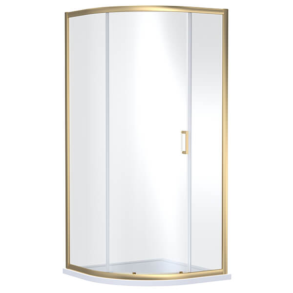 Additional image of Nuie Lucie Sliding Door Quadrant Shower Enclosure 900 x 900mm - Aluminium Frame