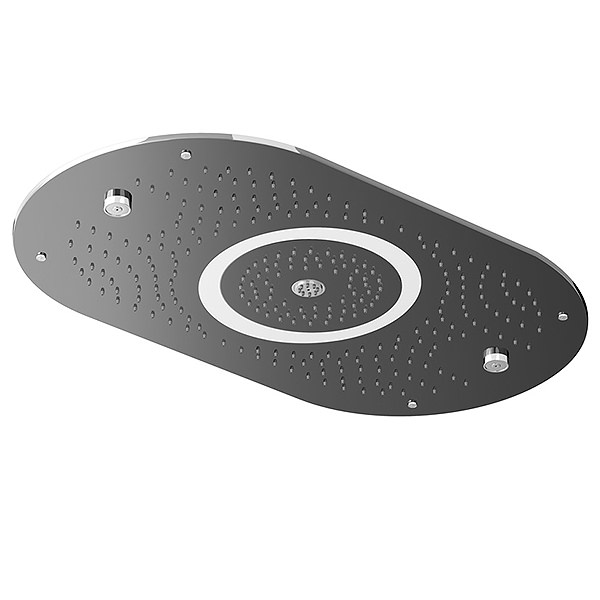 Additional image of Jaquar Artize Rainjoy Oval Shower Head with RGB Light 700 x 430mm - 4 Spray Modes - Stainless Steel