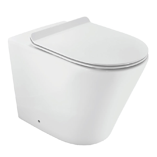 Jaquar Opal Floorstanding Rimless Back To Wall White Toilet and Soft Close Seat 370 x 580mm
