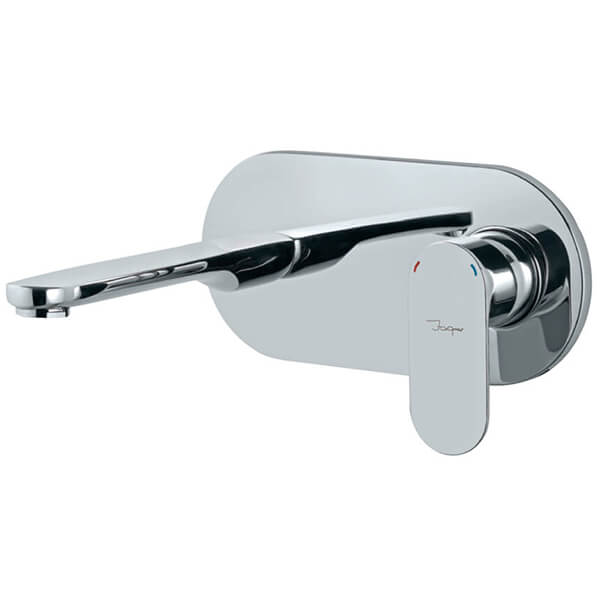 Jaquar Opal Prime 2 Hole Basin Mixer Tap with Straight Spout - Lever Handle - Wall Mounted
