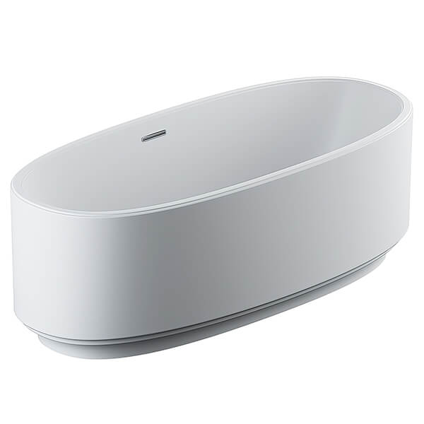 Jaquar Artize VIC Free Standing Double-Ended Bathtub with Chrome Overflow and Waste
