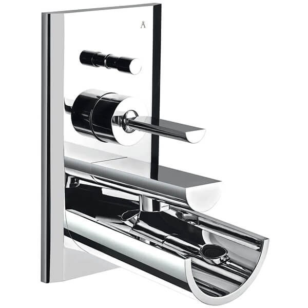Jaquar Artize Confluence Waterfall Bath Mixer Tap with Diverter - Stick Handle - Wall Mounted