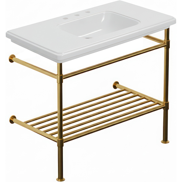 Alternate image of Jaguar Artize VIC 1000mm Traditional Wall Hung Console Basin with Washstand