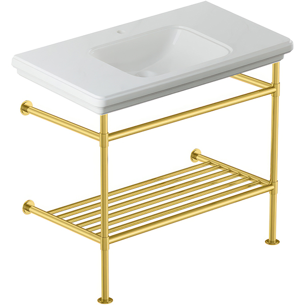 Additional image of Jaguar Artize VIC 1000mm Traditional Wall Hung Console Basin with Washstand