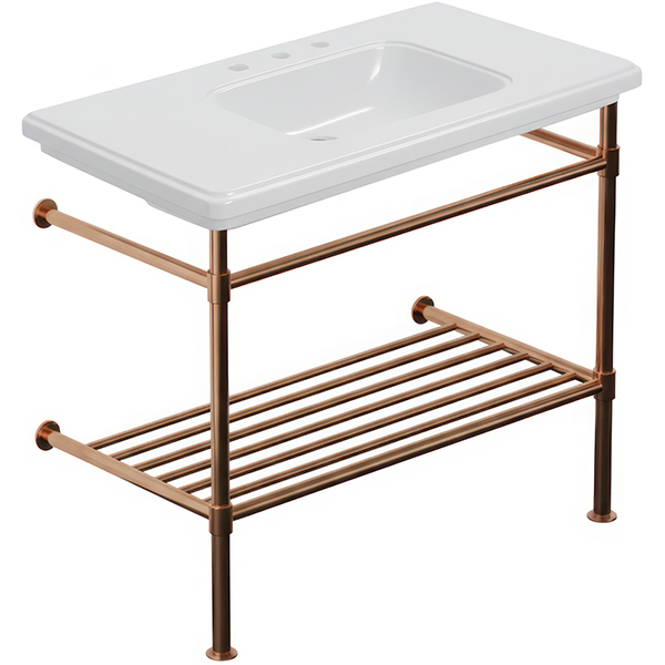 Alternate image of Jaguar Artize VIC 1000mm Traditional Wall Hung Console Basin with Washstand