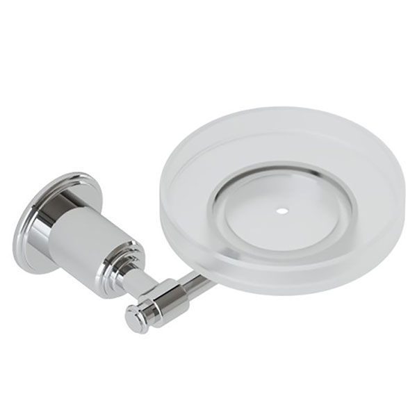 Jaquar Artize Vic Frosted Glass Round Soap Dish with Holder - 110 x 72mm