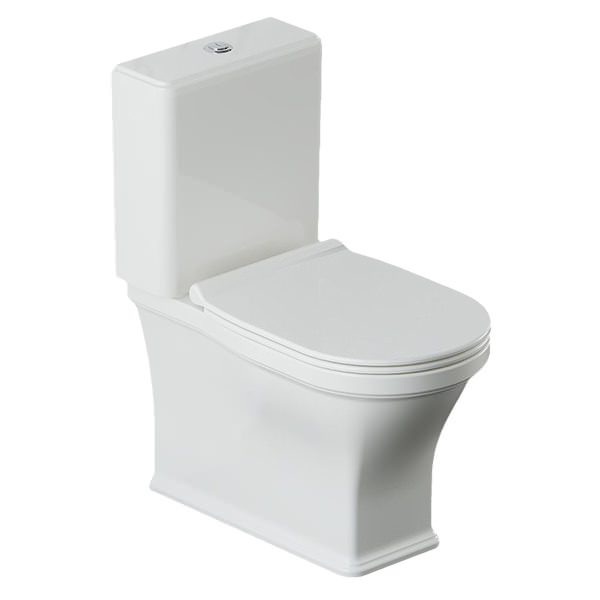 Jaquar Artize VIC White Close Coupled Rimless WC Pan with Cistern and Soft Close Seat