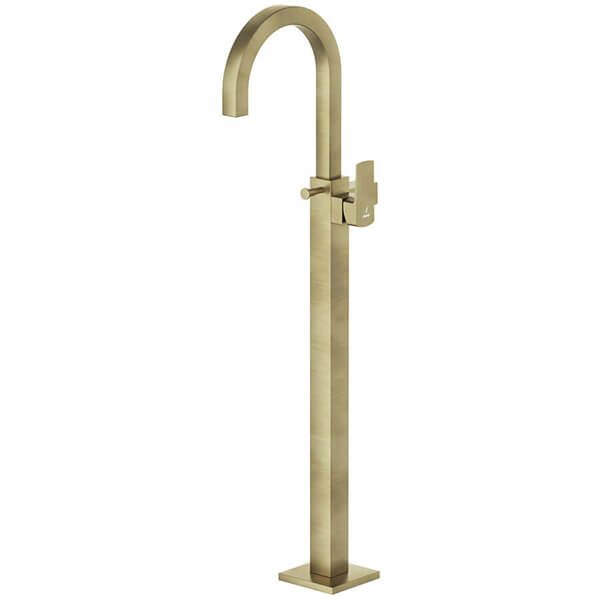 Alternate image of Jaquar Kubix Prime Contemporary Floorstanding Bath Mixer Tap - Side Action Flat Handle