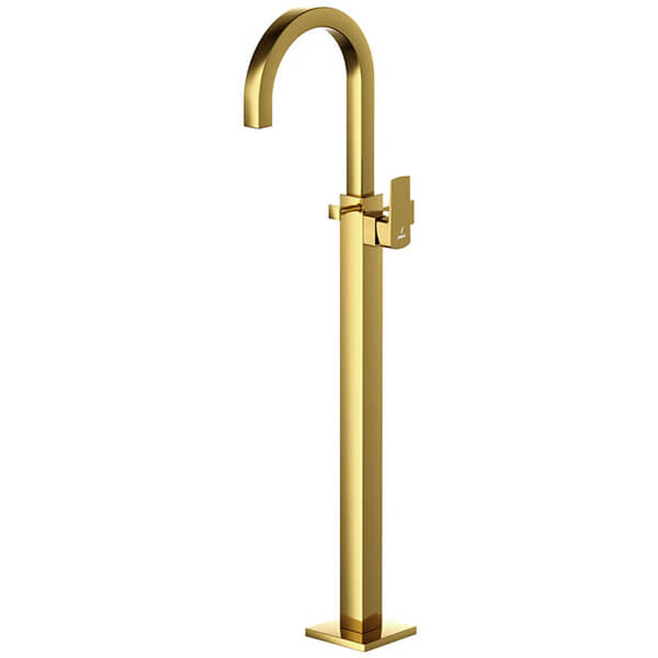 Alternate image of Jaquar Kubix Prime Contemporary Floorstanding Bath Mixer Tap - Side Action Flat Handle