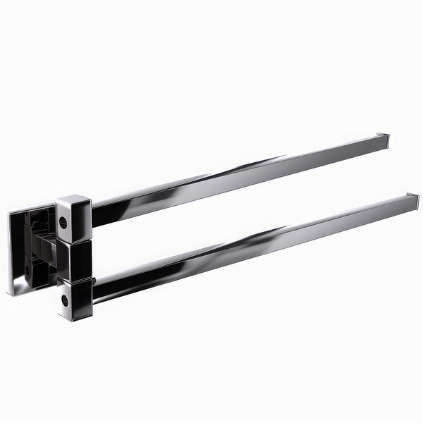 Additional image of Jaquar Kubix Prime 447mm Stainless Steel Twin Swivel Towel Rail