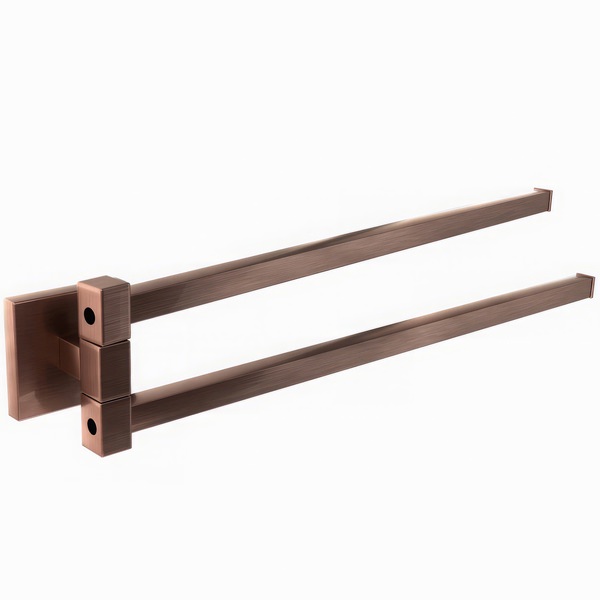 Alternate image of Jaquar Kubix Prime 447mm Stainless Steel Twin Swivel Towel Rail