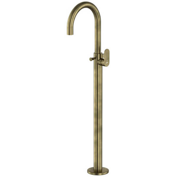 Alternate image of Jaquar Opal Prime Contemporary Floorstanding Bath Mixer Tap - Side Action Flat Handle