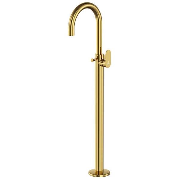 Alternate image of Jaquar Opal Prime Contemporary Floorstanding Bath Mixer Tap - Side Action Flat Handle