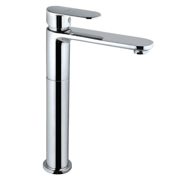 Jaquar Opal Prime Deck Mounted High Neck Basin Mixer Tap - 265mm High - Stick Handle