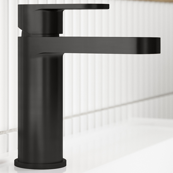 Alternate image of Nuie Binsey Monobloc Basin Mixer Tap with Push Button Waste - Flat Handle - Deck Mounted