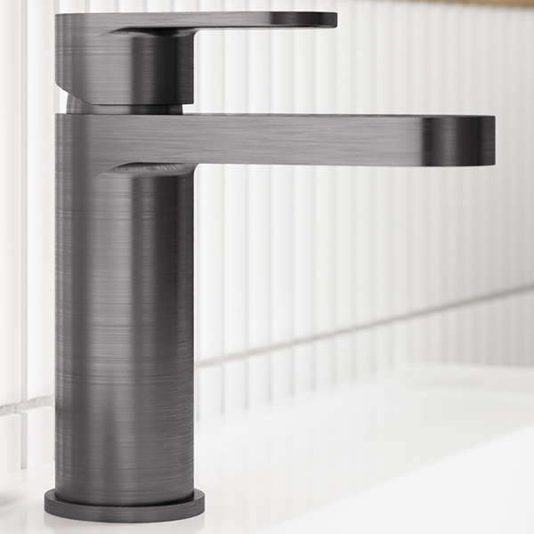 Alternate image of Nuie Binsey Monobloc Basin Mixer Tap with Push Button Waste - Flat Handle - Deck Mounted