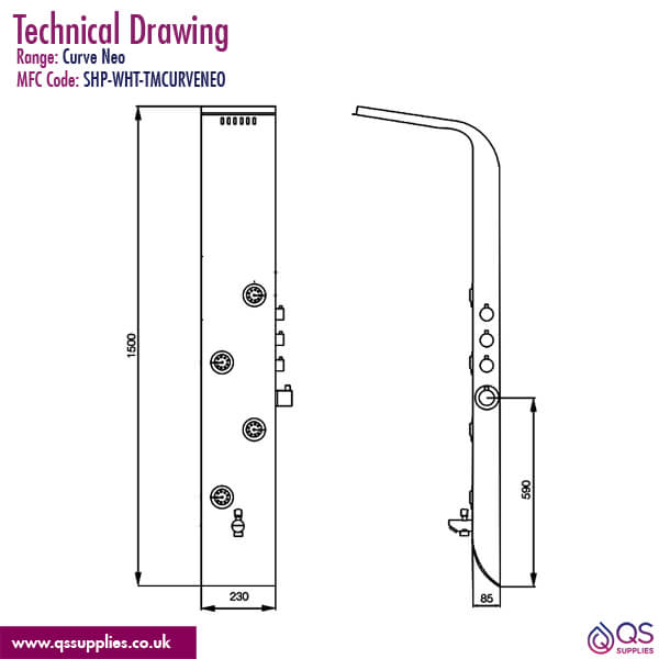 Technical drawing QS-V113580 / SHP-WHT-TMCURVENEO