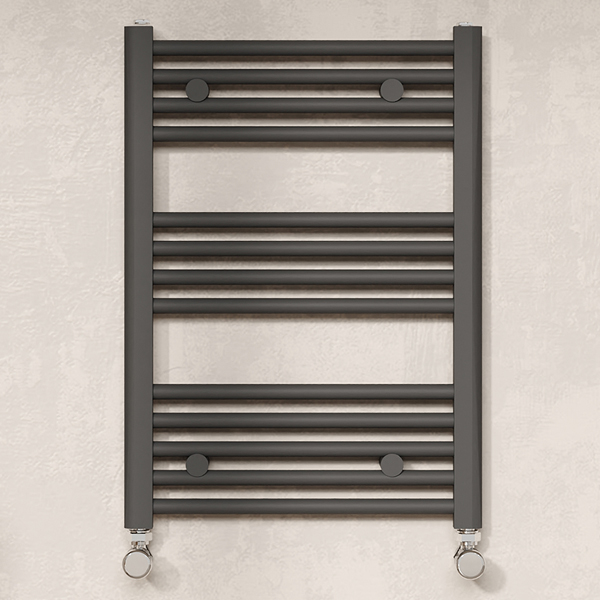 Alternate image of Nuie Straight Heated Towel Rail - Steel - 500mm Wide