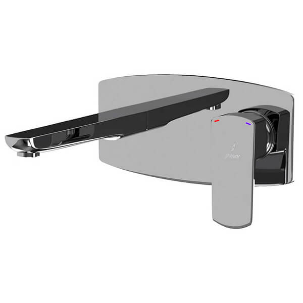 Additional image of Jaquar Kubix Prime 2 Hole Basin Mixer Tap with Straight Spout - Lever Handle - Wall Mounted