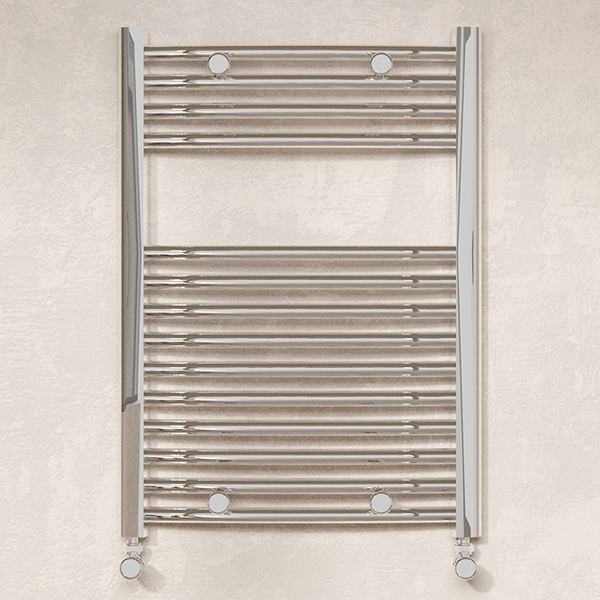 Alternate image of Nuie Steel Curved Heated Towel Rail with Brackets - 500mm Wide