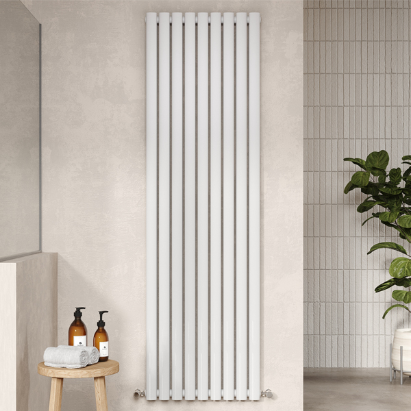 Alternate image of Hudson Reed Revive Vertical Contemporary Tubular Column Radiator - Steel - Double Panel