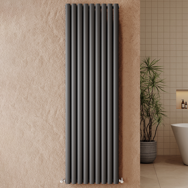 Alternate image of Hudson Reed Revive Vertical Contemporary Tubular Column Radiator - Steel - Double Panel