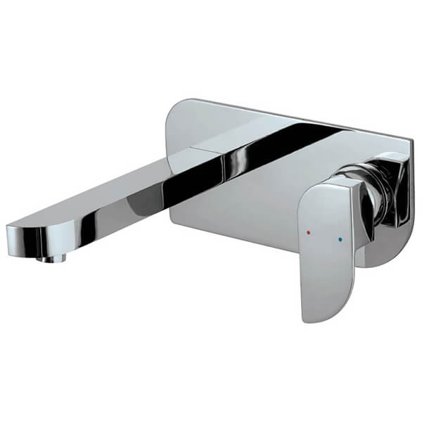 Jaquar Alive 2 Hole Basin Mixer Tap with Straight Spout - Lever Handle - Wall Mounted