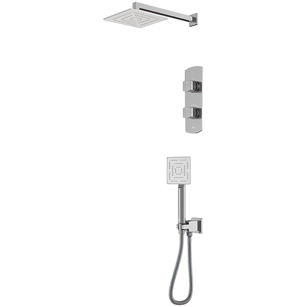 Jaguar Kubix Prime Square Thermostatic Shower Set
