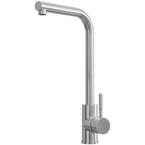 Nuie Top-Fix Vito Contemporary Kitchen Sink Mixer Tap with L-Neck Spout - Stick Handle