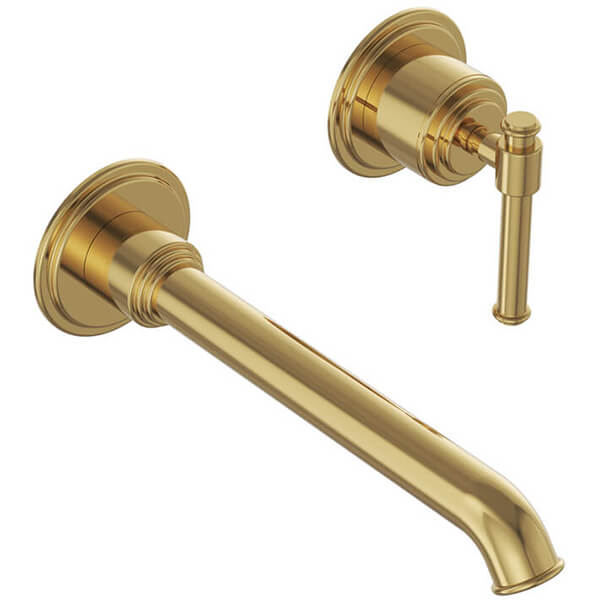 Additional image of Jaquar Artize VIC 2 Hole Traditional Basin Mixer Tap with Curved Spout - Stick Handle - Wall Mounted