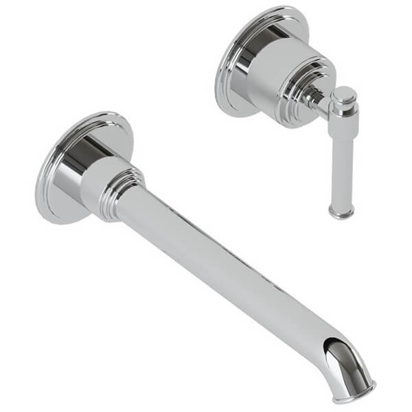 Jaquar Artize VIC 2 Hole Traditional Basin Mixer Tap with Curved Spout - Stick Handle - Wall Mounted