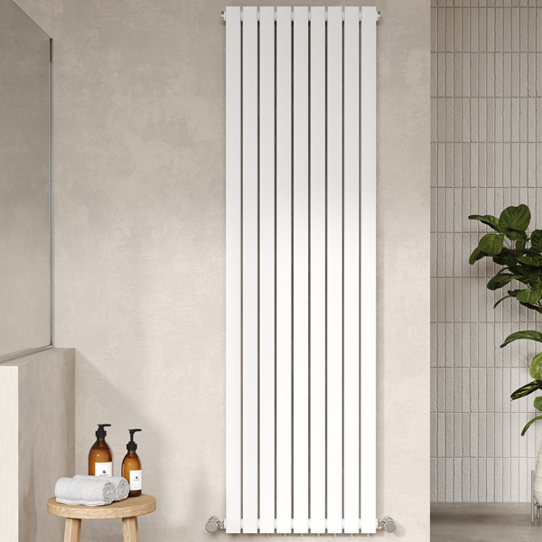 Alternate image of Hudson Reed Sloane Vertical Flat Radiator - Steel - Double Panel