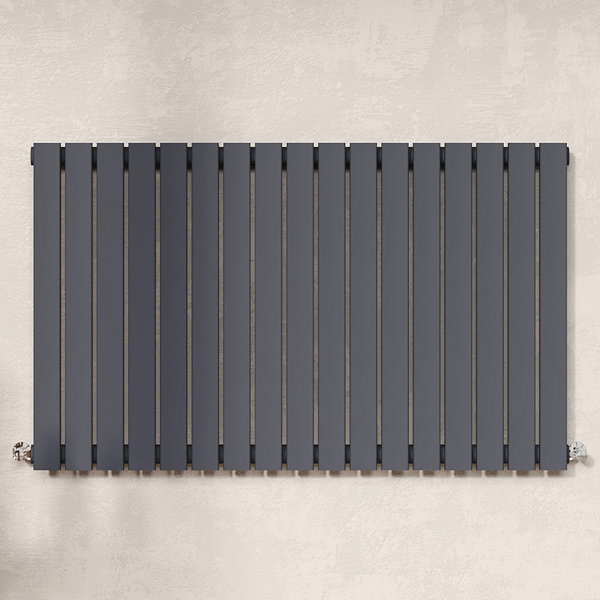 Alternate image of Hudson Reed Sloane Horizontal Flat Panel Radiator 600mm High - Steel