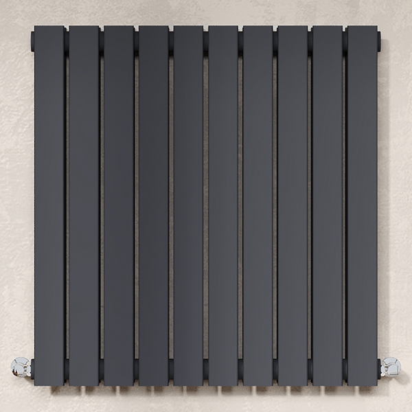 Alternate image of Hudson Reed Sloane Horizontal Flat Radiator 600mm High - Steel - Double Panel