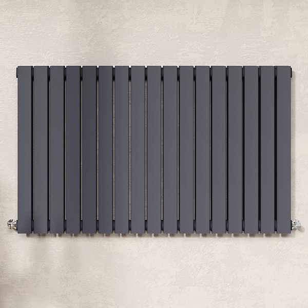 Alternate image of Hudson Reed Sloane Horizontal Flat Radiator 600mm High - Steel - Double Panel