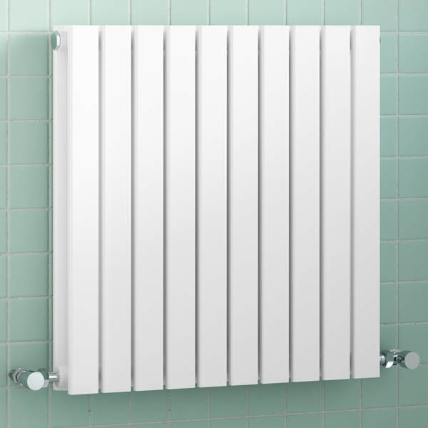 Alternate image of Hudson Reed Sloane Horizontal Flat Radiator 600mm High - Steel - Double Panel