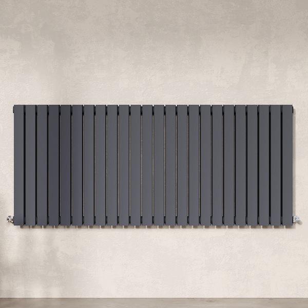 Alternate image of Hudson Reed Sloane Horizontal Flat Radiator 600mm High - Steel - Double Panel
